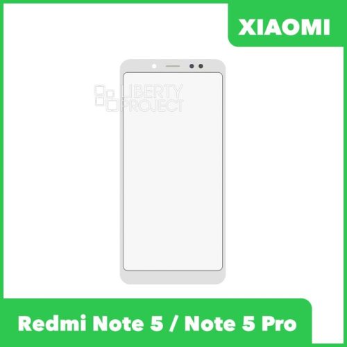 Стекло + OCA пленка для переклейки Xiaomi Redmi Note 5 / Note 5 Pro (белый)