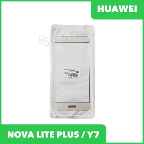 Стекло + OCA плёнка для переклейки Huawei Nova Lite Plus (2017)/Huawei Y7 (золото)