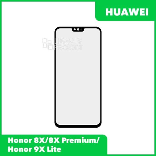 Стекло + OCA плёнка для переклейки Huawei Honor 8X/8X Premium / Honor 9X Lite (черный)