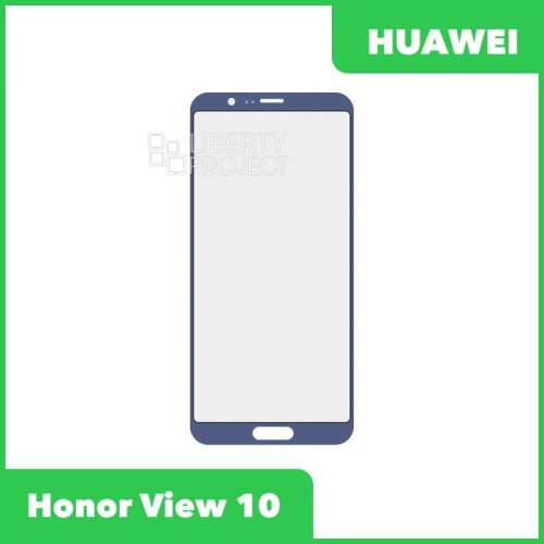 Стекло + OCA плёнка для переклейки Huawei Honor View 10 (V10) (синий)