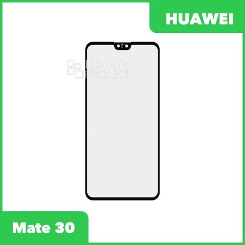 Стекло + OCA плёнка для переклейки Huawei Mate 30 (TAS-L29) (черный)