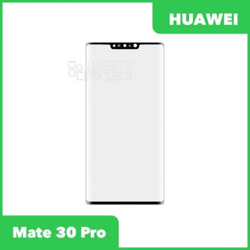 Стекло + OCA плёнка для переклейки Huawei Mate 30 Pro (LIO-L09) (черный)