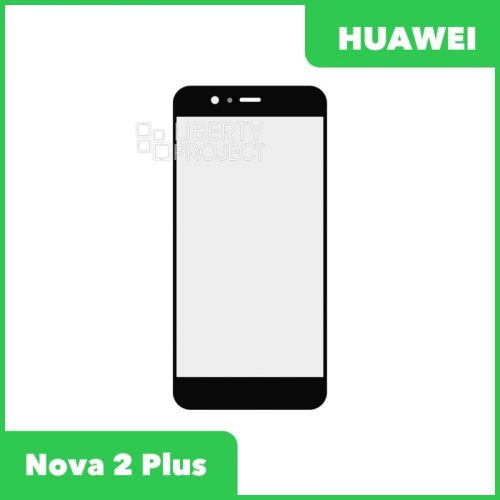 Стекло + OCA плёнка для переклейки Huawei Nova 2 Plus (BAC-L21) (черный)
