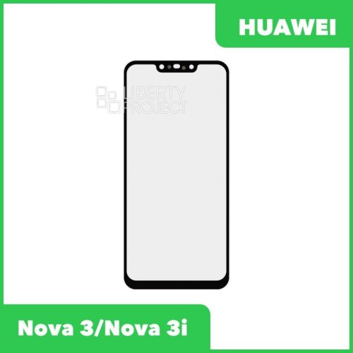 Стекло + OCA плёнка для переклейки Huawei Nova 3 (PAR-LX1) / Nova 3i (черный) [huawei nova 3 par lx1 nova 3i chernyy]