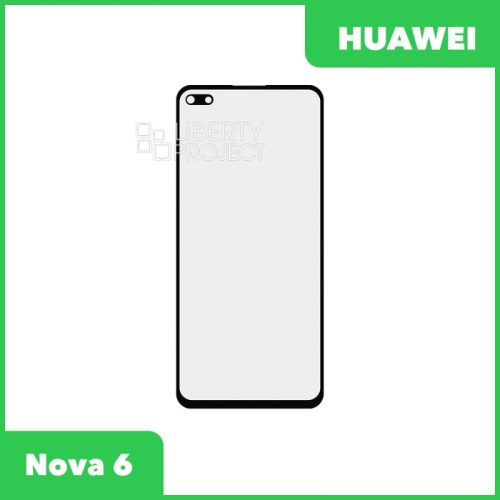 Стекло + OCA плёнка для переклейки Huawei Nova 6 (WLZ-AL10) (черный)