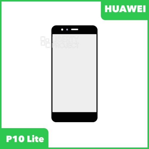 Стекло + OCA плёнка для переклейки Huawei P10 Lite (WAS-L03T/WAS-LX1) (черный)