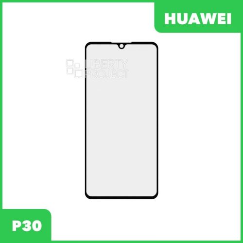 Стекло + OCA плёнка для переклейки Huawei P30 (ELE-L29) (черный)