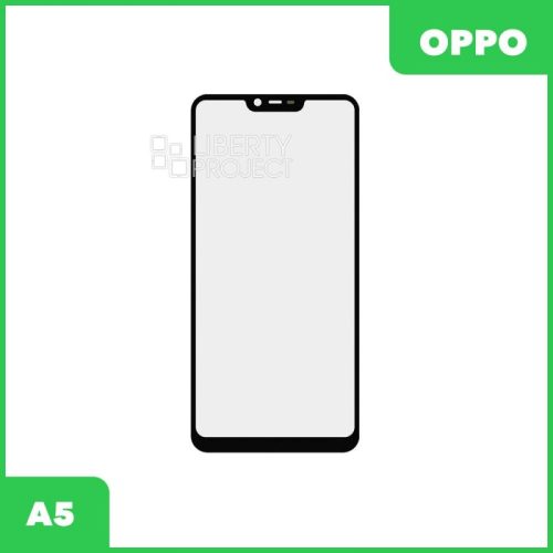 Стекло + OCA плёнка для переклейки Oppo A5 (черный)