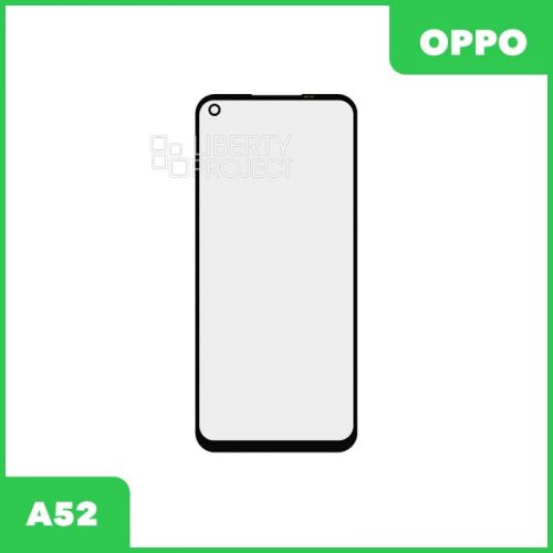 Стекло + OCA плёнка для переклейки Oppo A52 (черный)