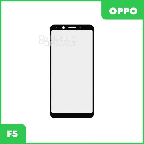Стекло + OCA плёнка для переклейки Oppo F5 (черный)
