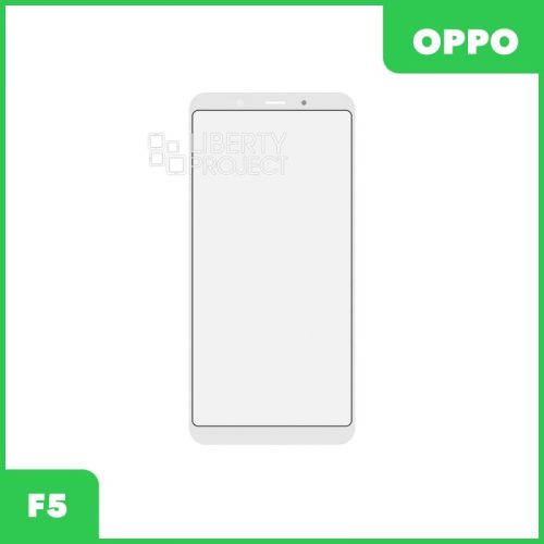 Стекло + OCA плёнка для переклейки Oppo F5 (белый)