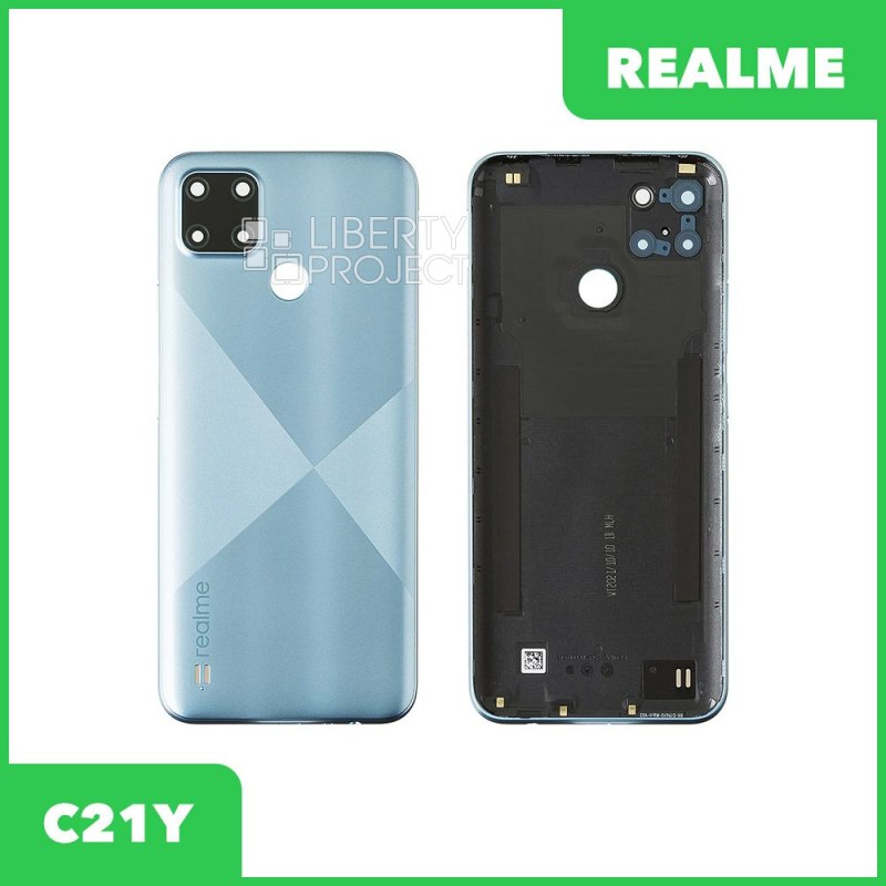 Задняя крышка для Realme C21Y (голубой)