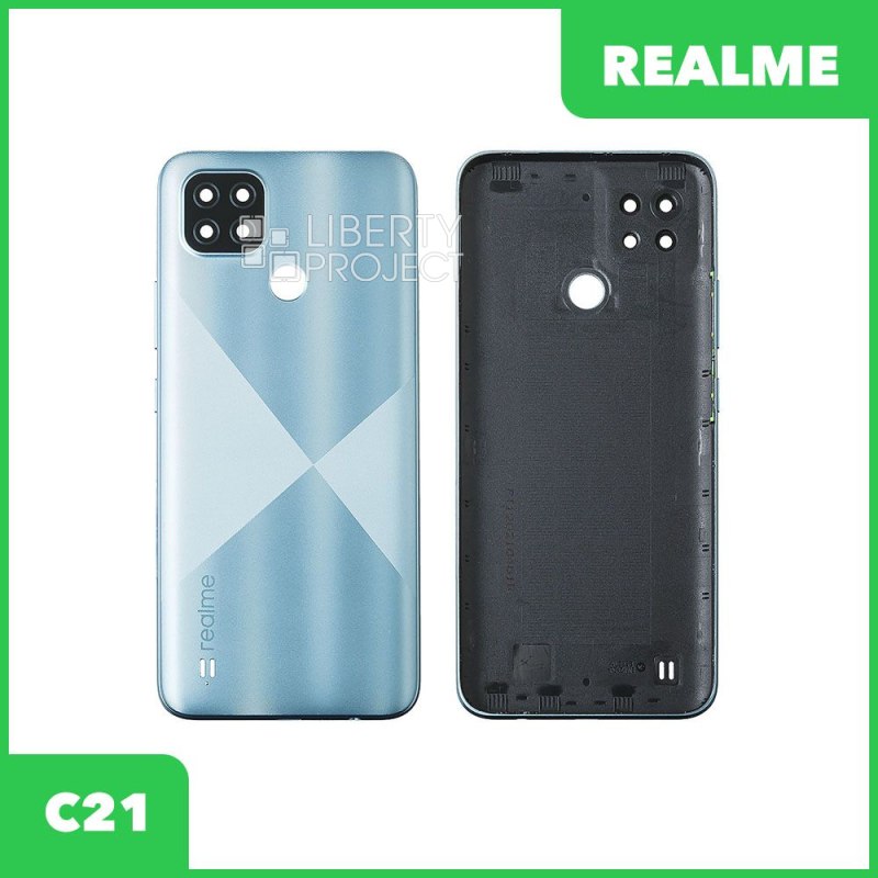 Задняя крышка для Realme C21 (голубой)