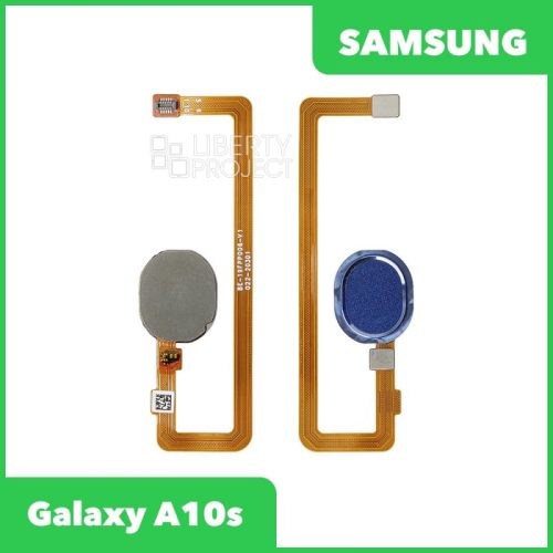 Шлейф Samsung Galaxy A10s SM-A107 сканер отпечатка пальцев (синий)