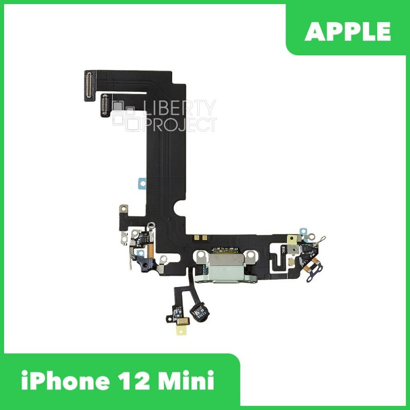 Шлейф зарядки для iPhone 12 mini (зелёный)