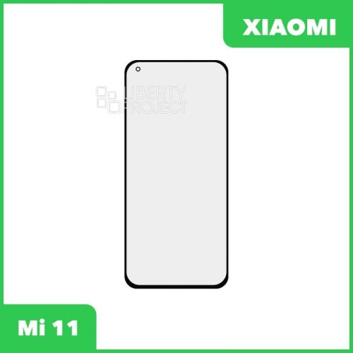 Стекло + OCA пленка для переклейки Xiaomi Mi 11 (черный)
