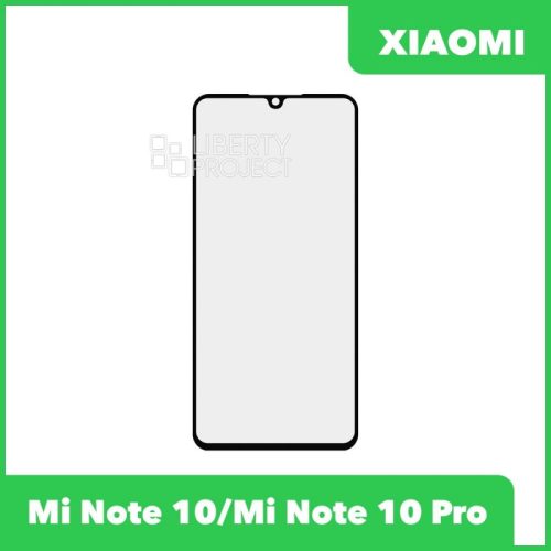 Стекло + OCA пленка для переклейки Xiaomi Mi Note 10 / Mi Note 10 Pro (черный)