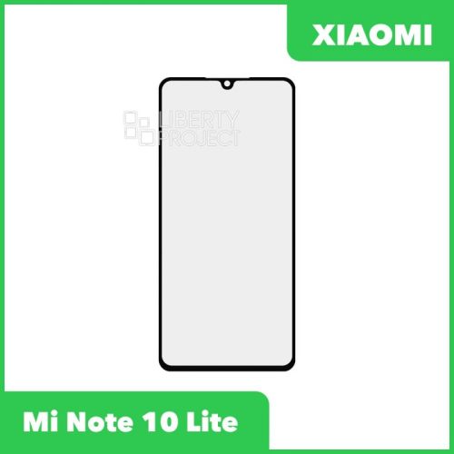Стекло + OCA пленка для переклейки Xiaomi Mi Note 10 Lite (черный)