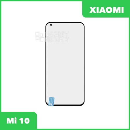 Стекло + OCA пленка для переклейки Xiaomi Mi 10 (черный)