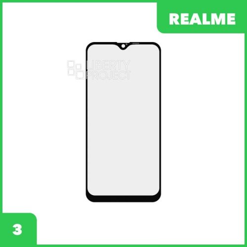 Стекло + OCA пленка для переклейки Oppo A12 / A7 / A5S / AX7 / Realme 3 (черный) [realme 3]