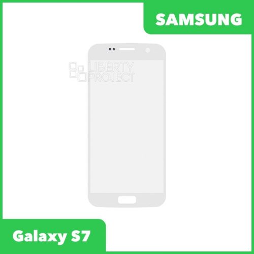 Стекло + OCA плёнка для переклейки Samsung G930F Galaxy S7 (белый)