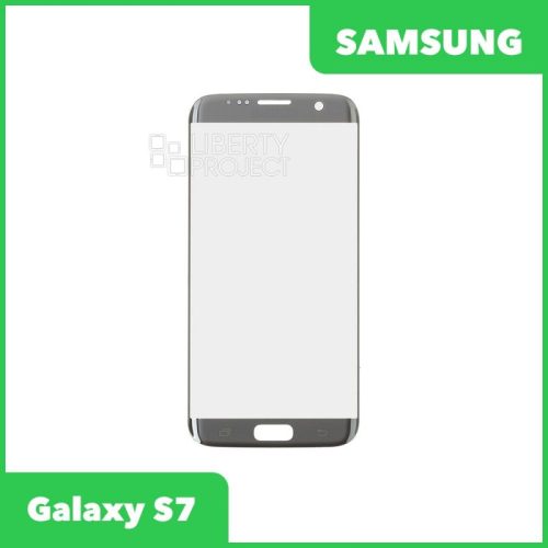 Стекло + OCA плёнка для переклейки Samsung G935F Galaxy S7 Edge (серебро)