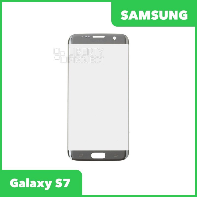Стекло + OCA плёнка для переклейки Samsung G935F Galaxy S7 Edge (серебро)