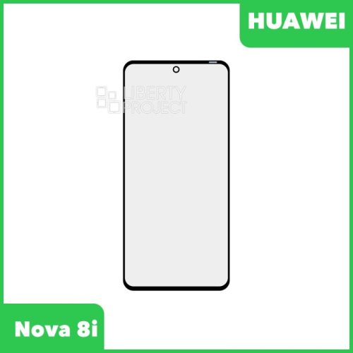 Стекло + OCA плёнка для переклейки Huawei Nova 8i (NEN-LX1) (черный)