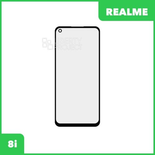 Стекло + OCA пленка для переклейки Realme 8i/9i/Narzo 50 4G/Oppo A96 (черный) [realme 8i]