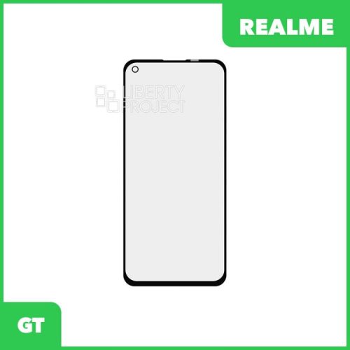Стекло + OCA пленка для переклейки Realme GT (черный)