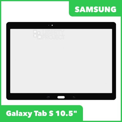 Стекло + OCA плёнка для переклейки Samsung Galaxy Tab S 10.5″ SM-T800/T805 (черный)