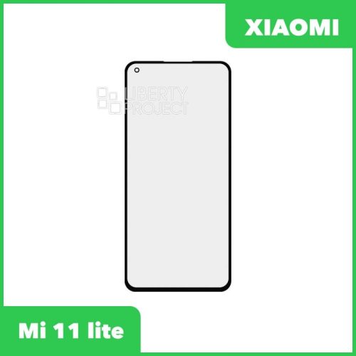 Стекло + OCA пленка для переклейки Xiaomi Mi 11 lite (черный)