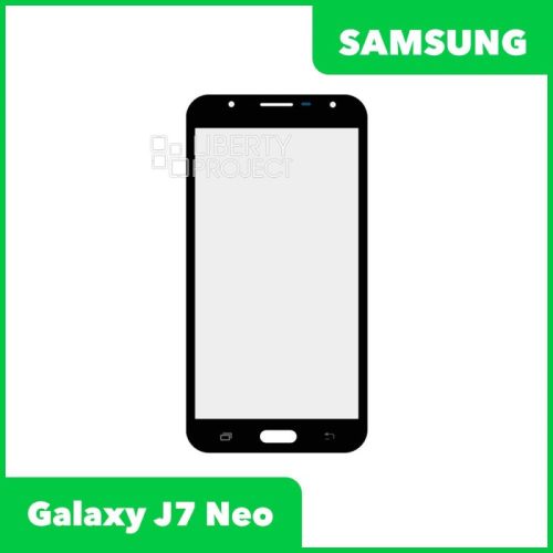 Стекло + OCA пленка для переклейки Samsung J701 Galaxy J7 Neo( черный)