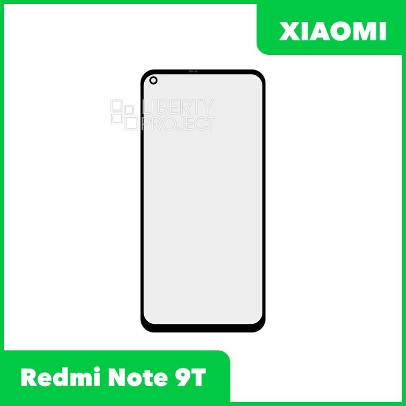 Стекло + OCA пленка для переклейки Xiaomi Redmi Note 9T (черный)