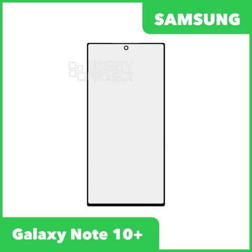 Стекло + OCA пленка для переклейки Samsung N975 Galaxy Note 10+ (черный)