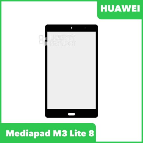 Стекло + OCA плёнка для переклейки Huawei Mediapad (CPN-L09) M3 Lite 8 (черный)