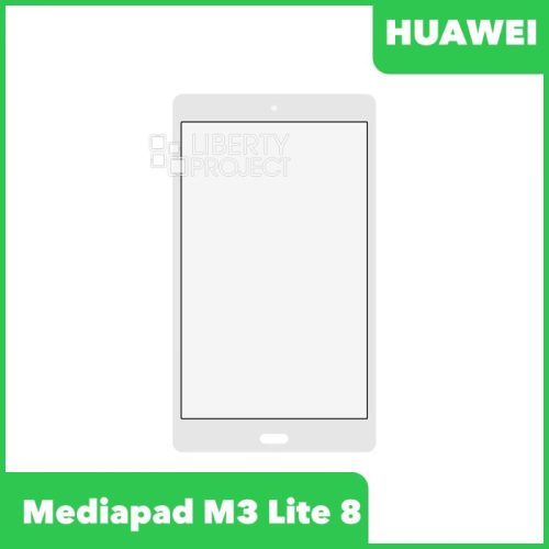 Стекло + OCA плёнка для переклейки Huawei Mediapad (CPN-L09) M3 Lite 8 (белый)