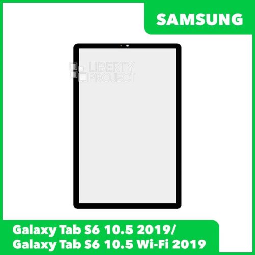 Стекло + OCA плёнка для переклейки Samsung Galaxy Tab S6 SM — T860/T865 10.5″ (черный)