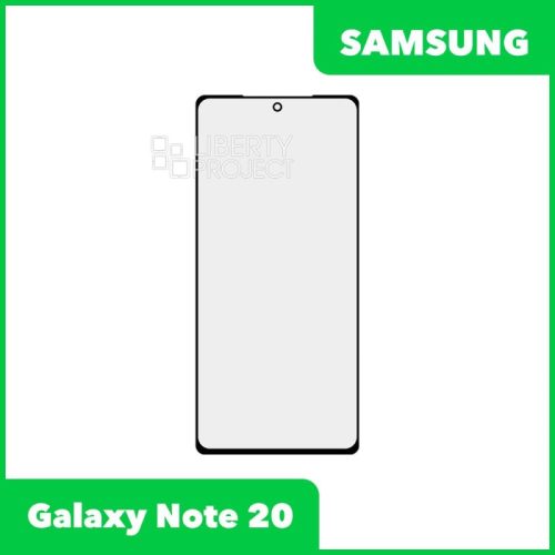 Стекло + OCA пленка для переклейки Samsung Galaxy Note 20 (черный)