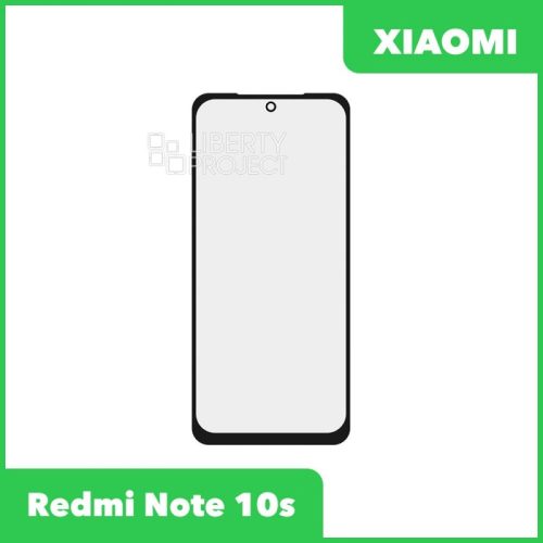 Стекло + OCA пленка для переклейки Xiaomi Redmi Note 10 / Note 10s / Poco M5s (черный)