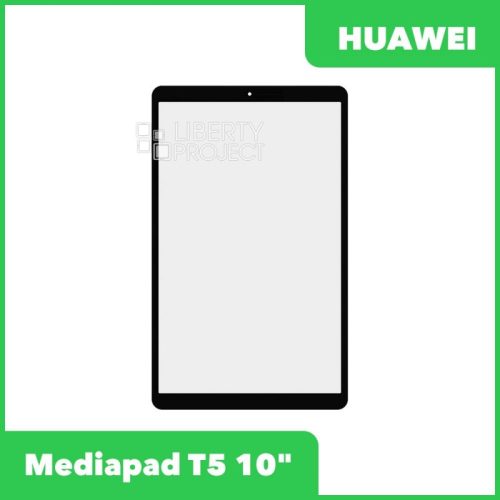 Стекло + OCA плёнка для переклейки Huawei Mediapad T5 10″ (черный)