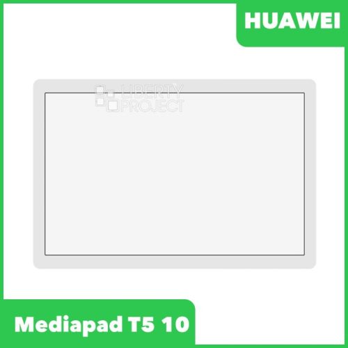 Стекло + OCA плёнка для переклейки Huawei Mediapad T5 10″ (белый)