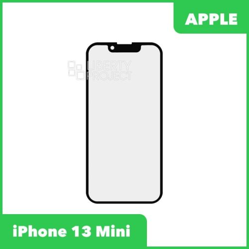 Стекло + OCA пленка для переклейки iPhone 13 mini олеофобное покрытие (черный)