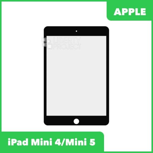 Стекло + OCA пленка для переклейки Apple iPad Mini 4 (черный)