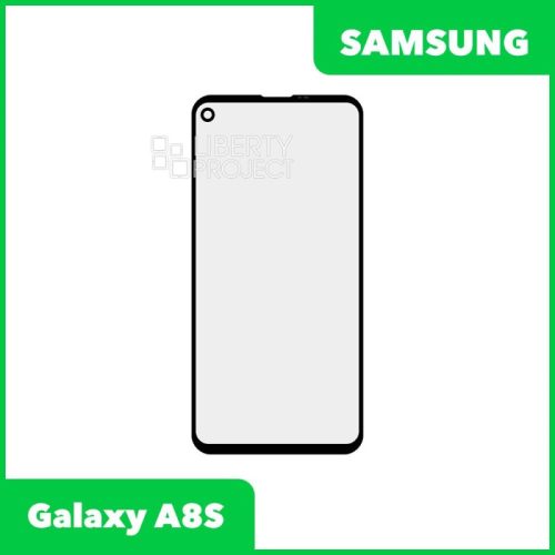 Стекло + OCA пленка для переклейки Samsung Galaxy A8S (черный)