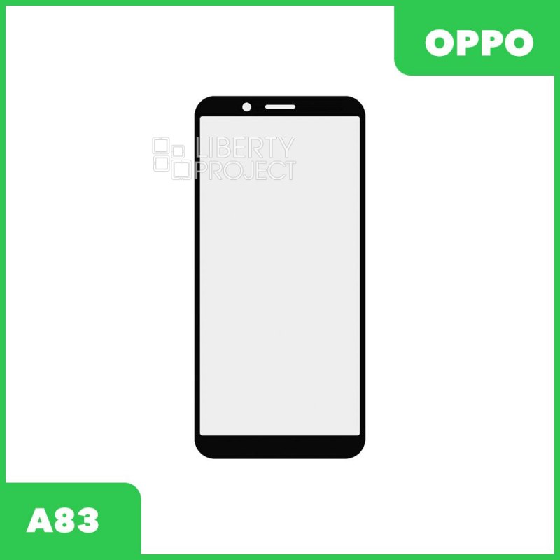 Стекло + OCA плёнка для переклейки Oppo A83 (черный)