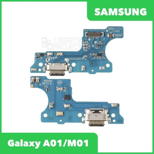 Шлейф зарядки для Samsung Galaxy A01 (широкий коннектор)