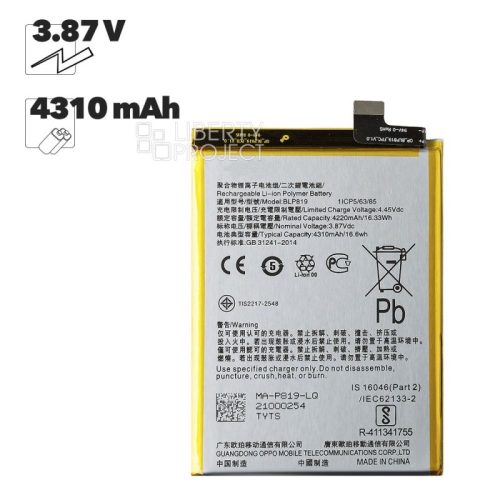 Аккумулятор (АКБ) для OPPO Reno 5/Reno 6 4G (Бюджет)