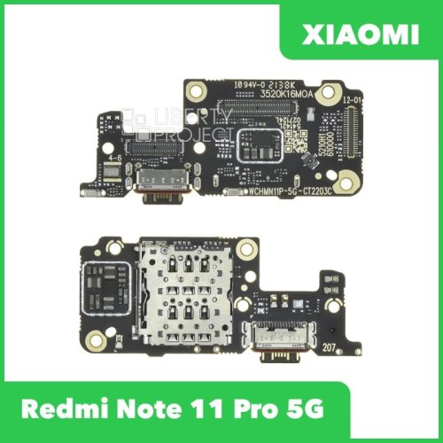 Шлейф/FLC Xiaomi Redmi Note 11 Pro 4G/5G (2201116TG/2201116SG) на системный разъём/микрофон