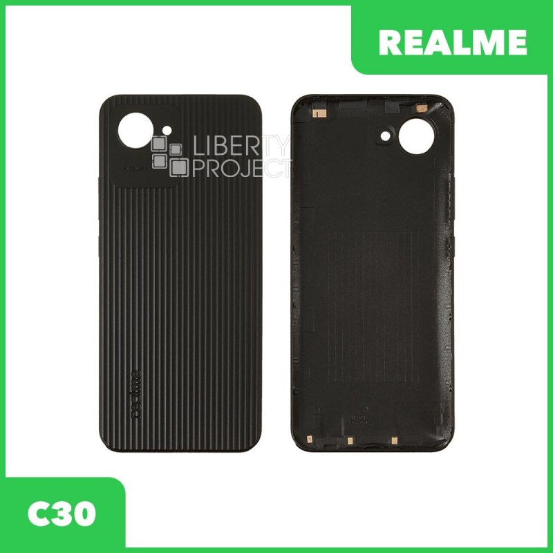 Задняя крышка для Realme С30 (черный)